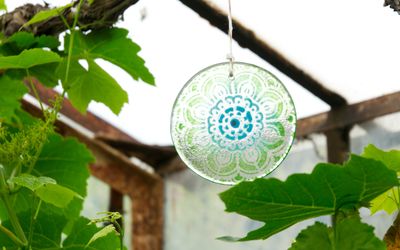 Glasscheibe Blume