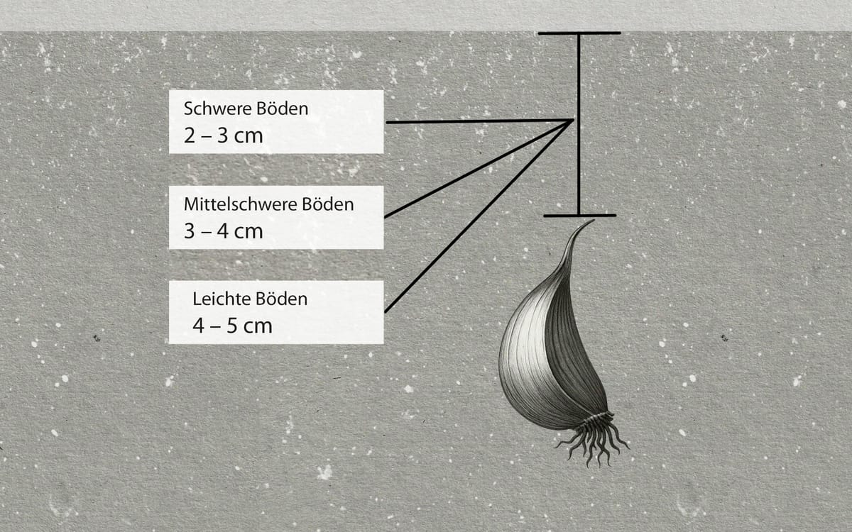 Pflanztiefe Knoblauch