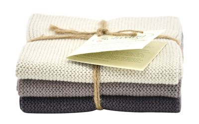 Wischtuch 3er Set Natur/Grau