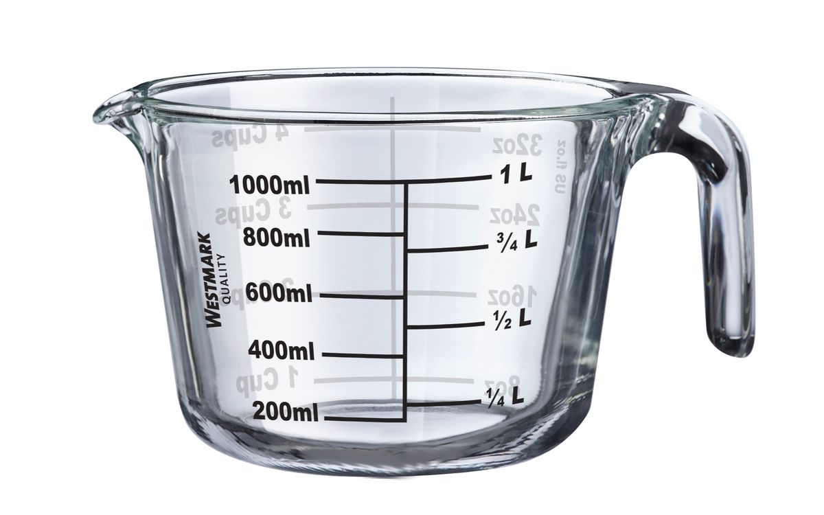 Messkanne aus Borosilikatglas - 1 Liter