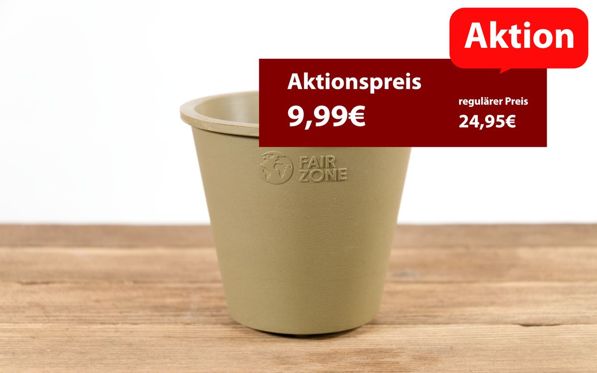 Pflanztöpfe aus Kautschuk - Olivegrün