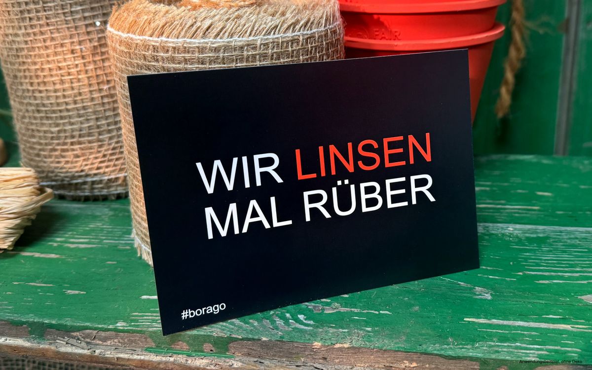 Postkarte - Rüber Linsen