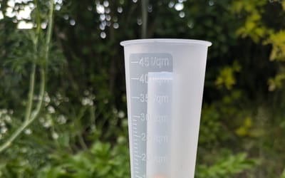 Regenmesser aus Silikon