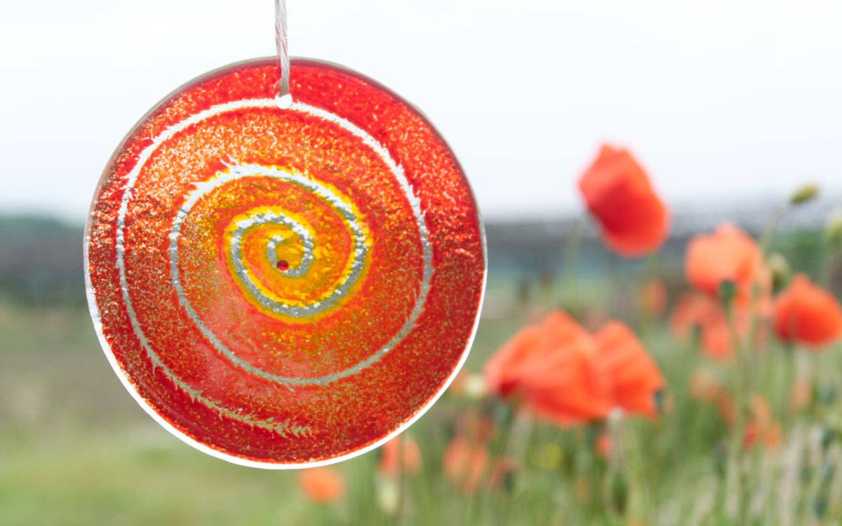Glasscheibe Klatschmohn