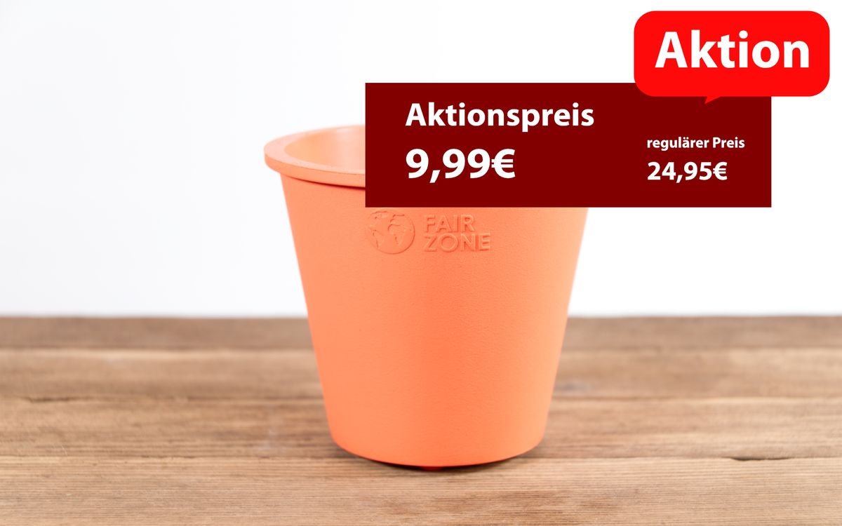 Pflanztöpfe aus Kautschuk - Terracotta Coral