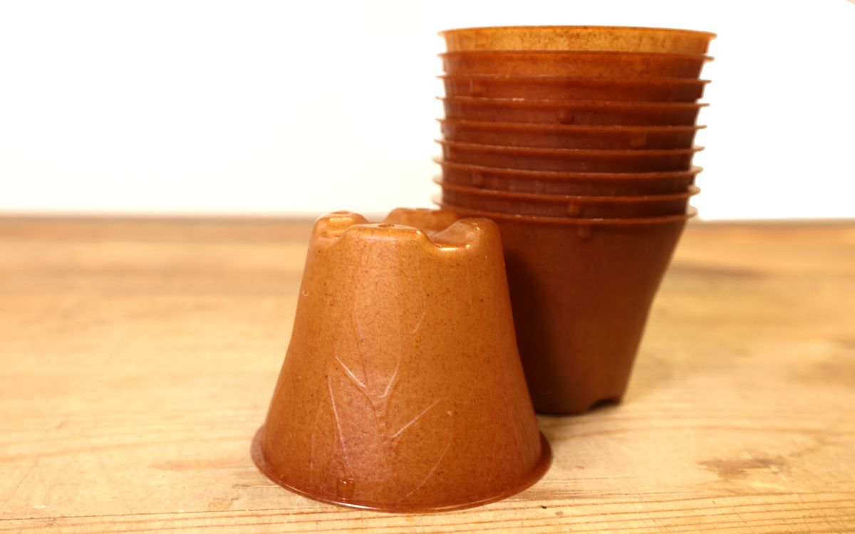 Pflanztöpfe aus Hanffaserverbund - 6 cm - 10 Stück
