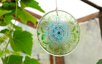 Glasscheibe Blume