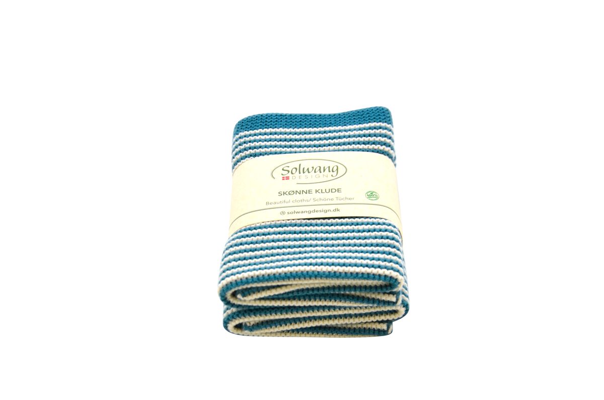 Wischtuch 2er Set gestreift Natur/Azur