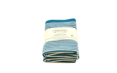 Wischtuch 2er Set gestreift Natur/Azur