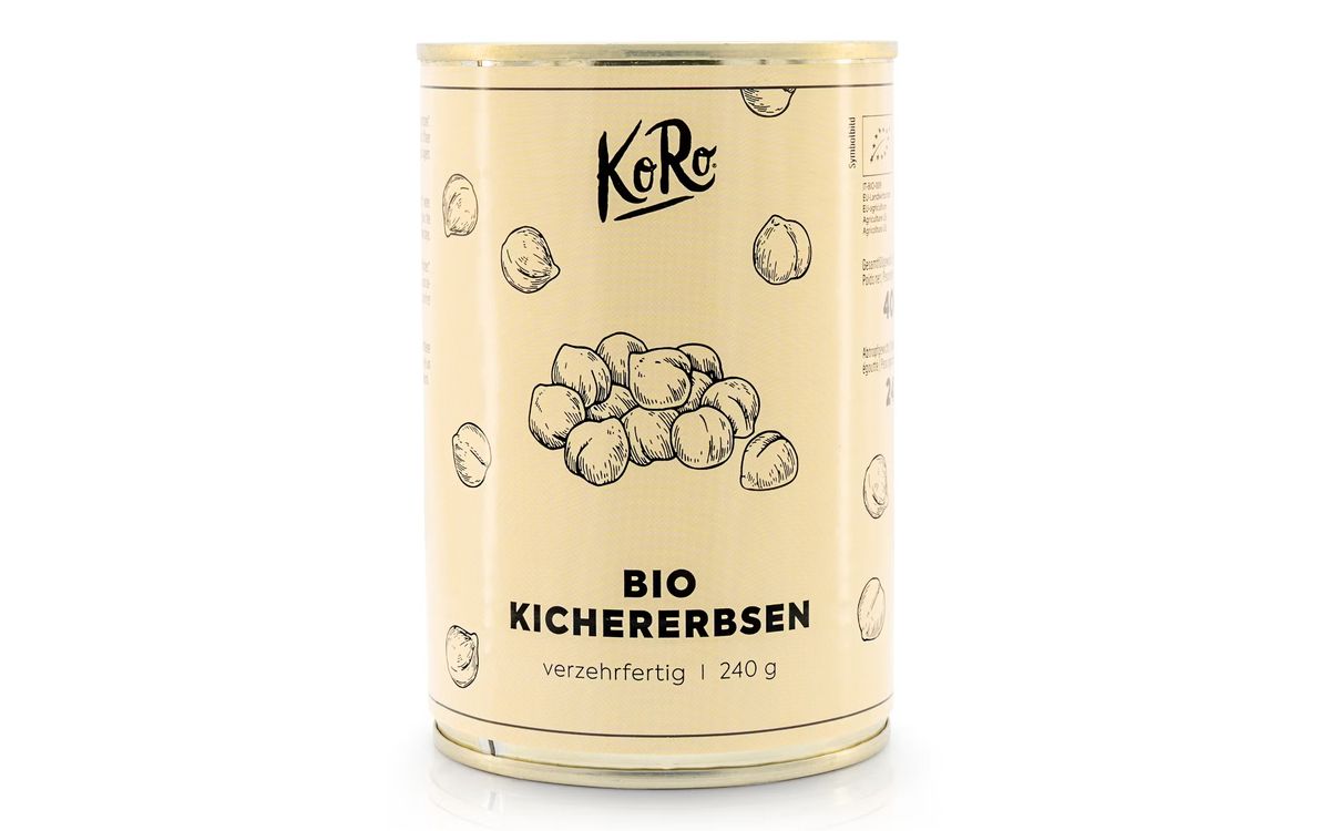 Bio Kichererbsen in der Dose