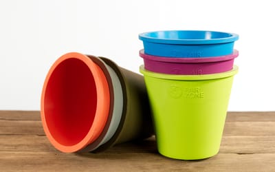 Pflanztöpfe aus Kautschuk - Farbmix