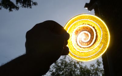 Glasscheibe Gelb-Orange