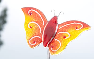 Glasschmetterling mit Stab