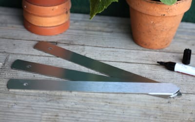 Edelstahl Steckschild groß - 10 Stück