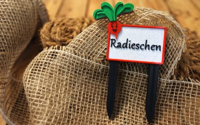 Gemüseschild Radieschen