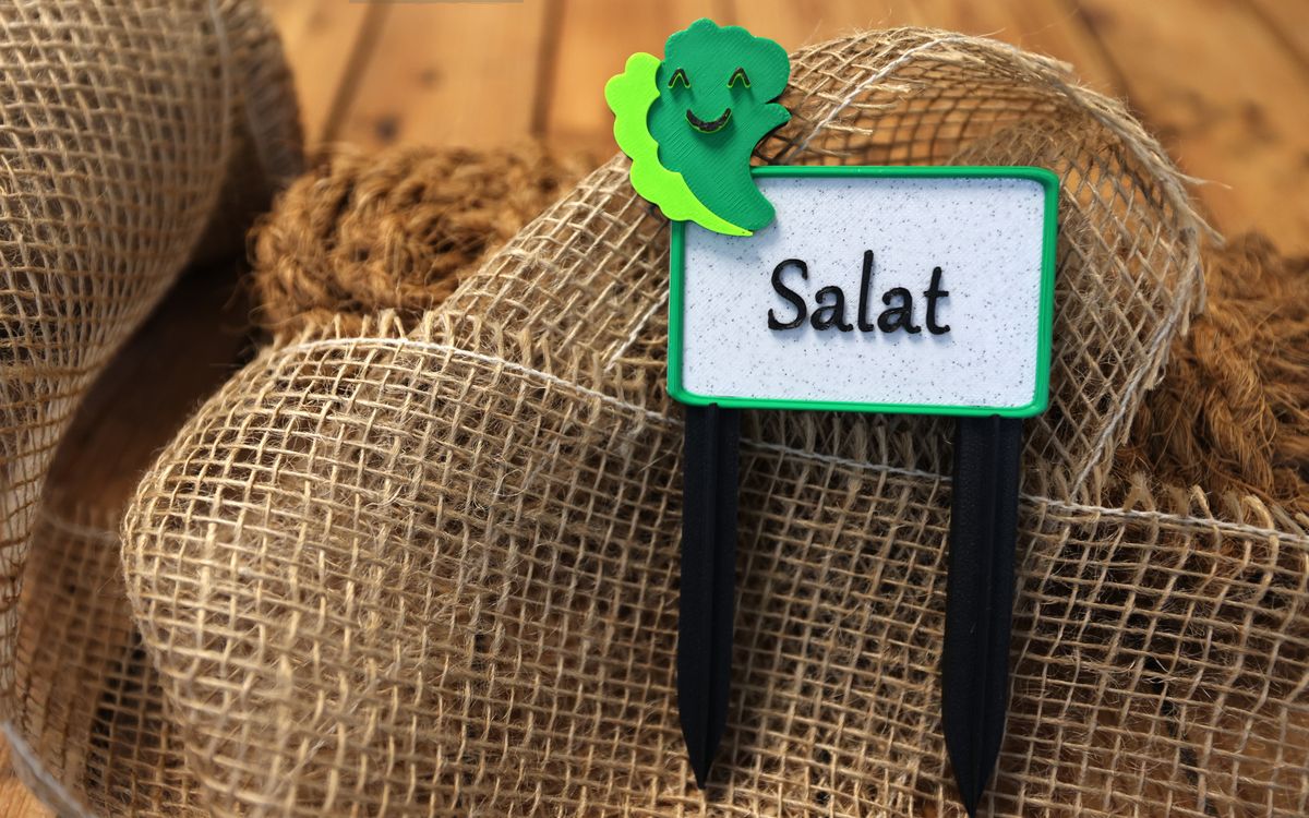 Gemüseschild Salat