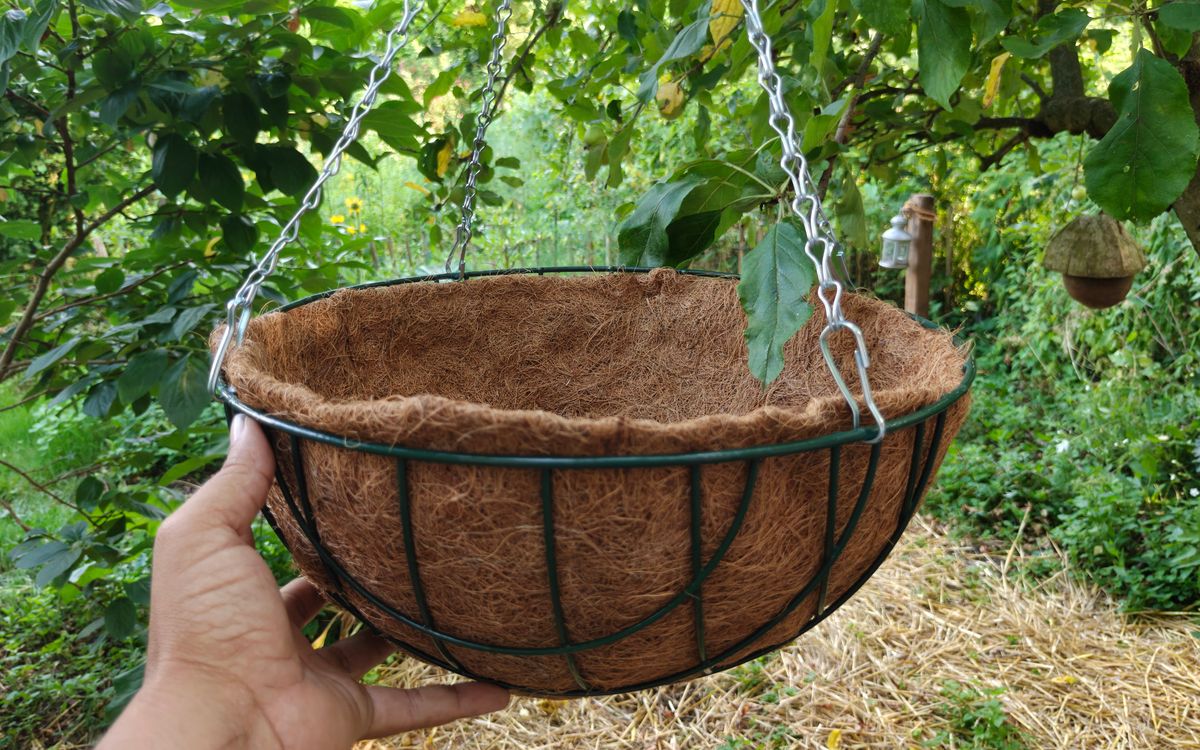 Hängekorb mit Kokoseinsatz 40cm