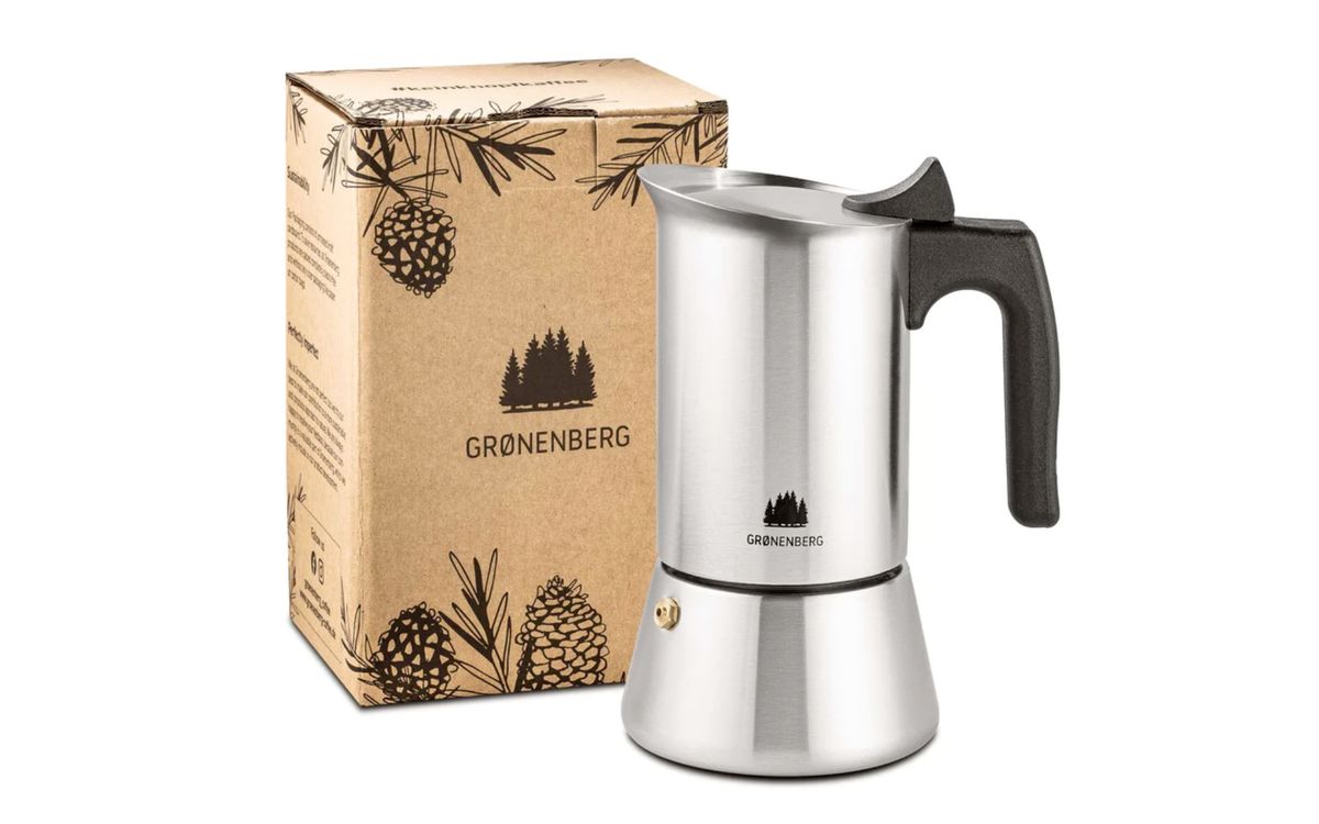 Espressokocher aus Edelstahl, 200 ml