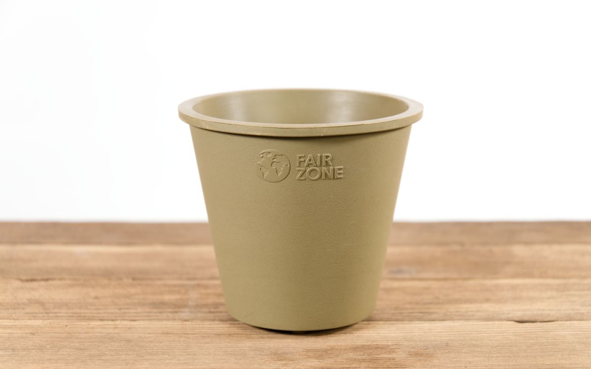 Pflanztöpfe aus Kautschuk - Olivegrün