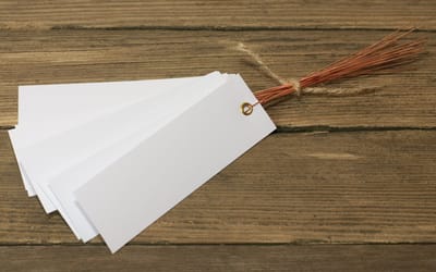 Hängeetiketten Weiß