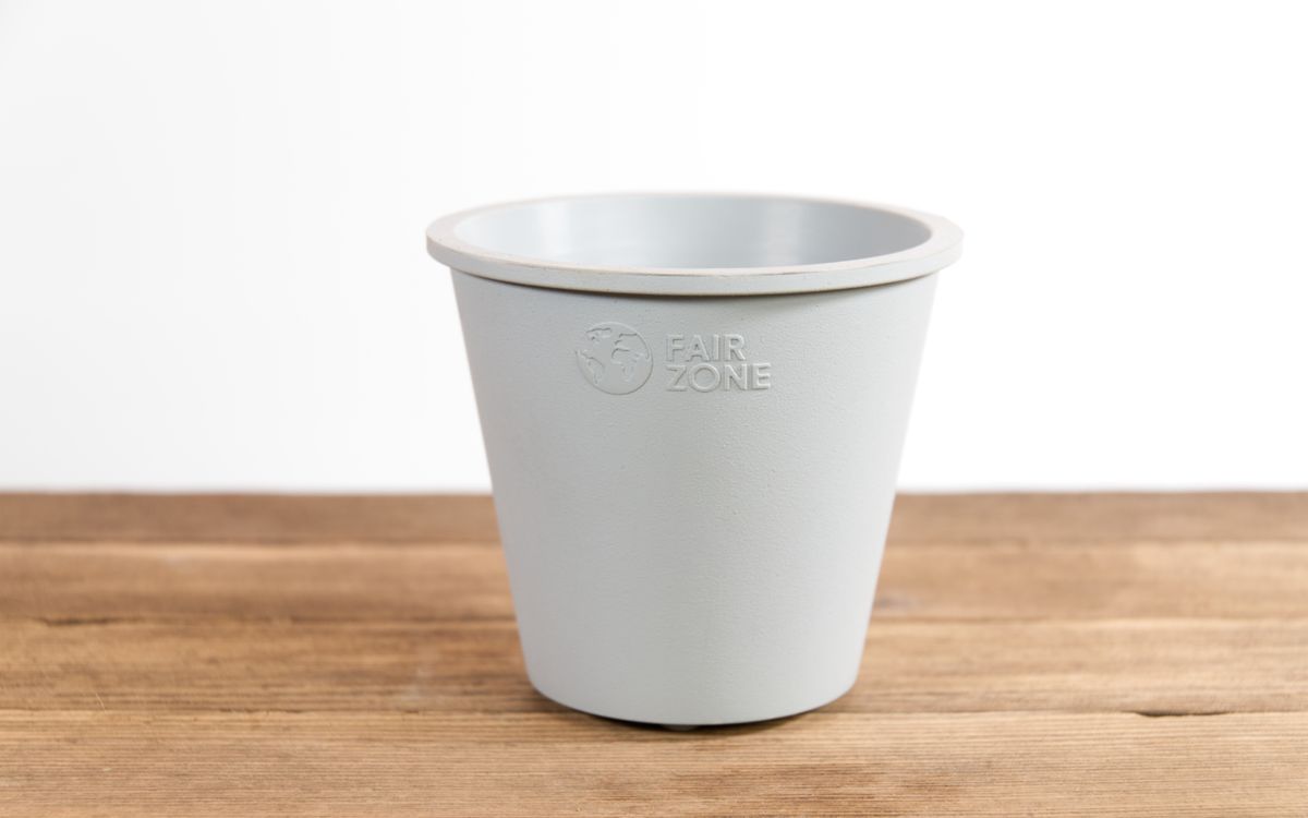 Pflanztöpfe aus Kautschuk - Grau