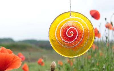 Glasscheibe Gelb-Orange