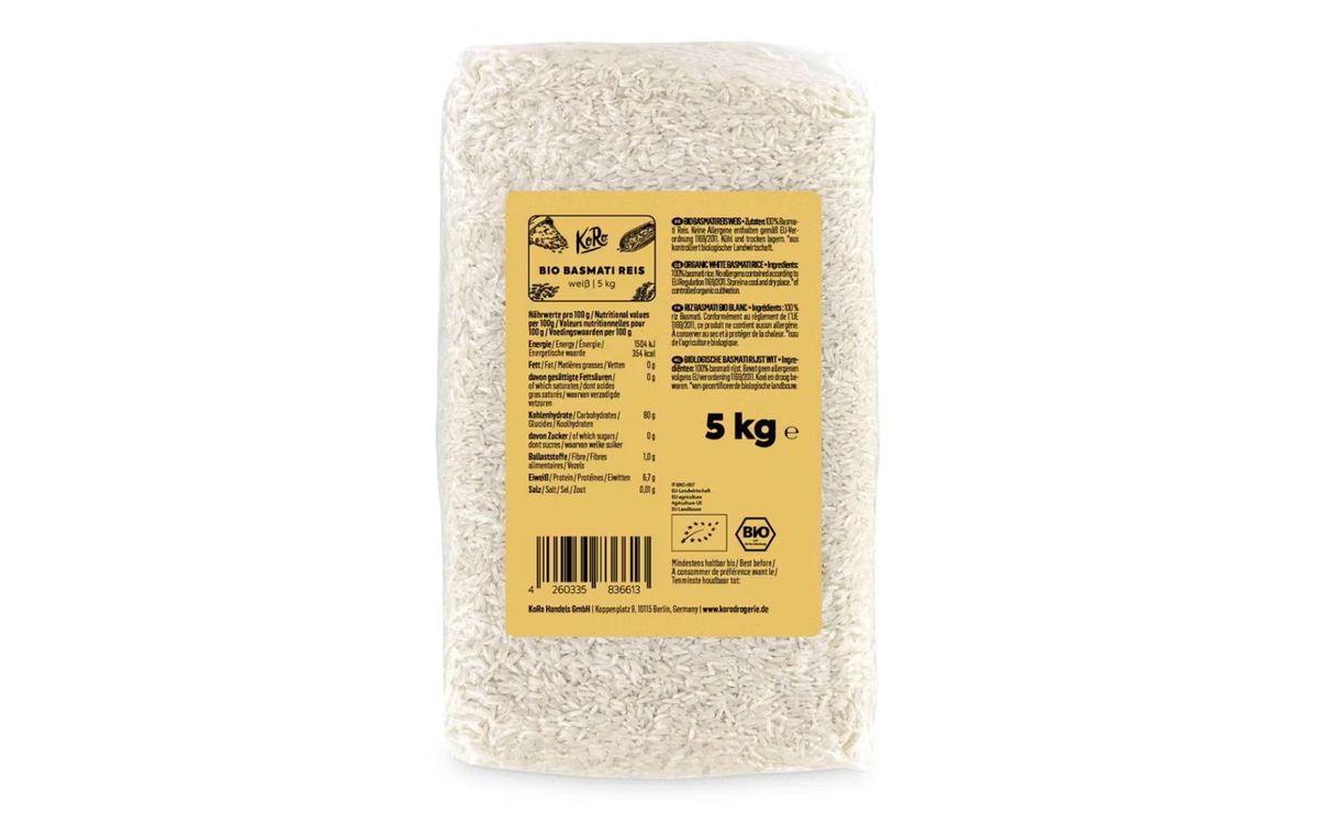 Weißer Bio Basmati Reis