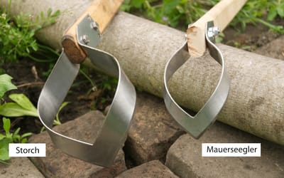 Flachschneider Storch aus Edelstahl
