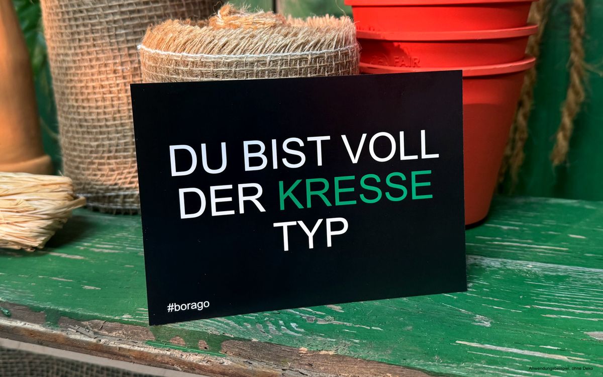 Postkarte - Voll der Kresse Typ